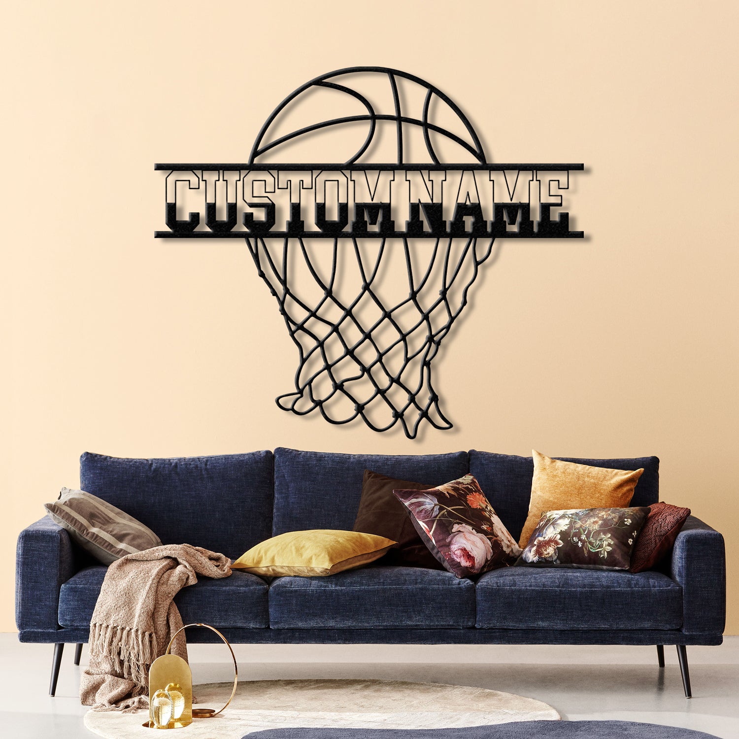 Personalized Basketball Metal Wall Art LED Light, Custom Basketball Player Name Sign, Sports Wall Decor, Basketball Gift, Christmas Gifts