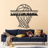 Personalized Basketball Metal Wall Art LED Light, Custom Basketball Player Name Sign, Sports Wall Decor, Basketball Gift, Christmas Gifts