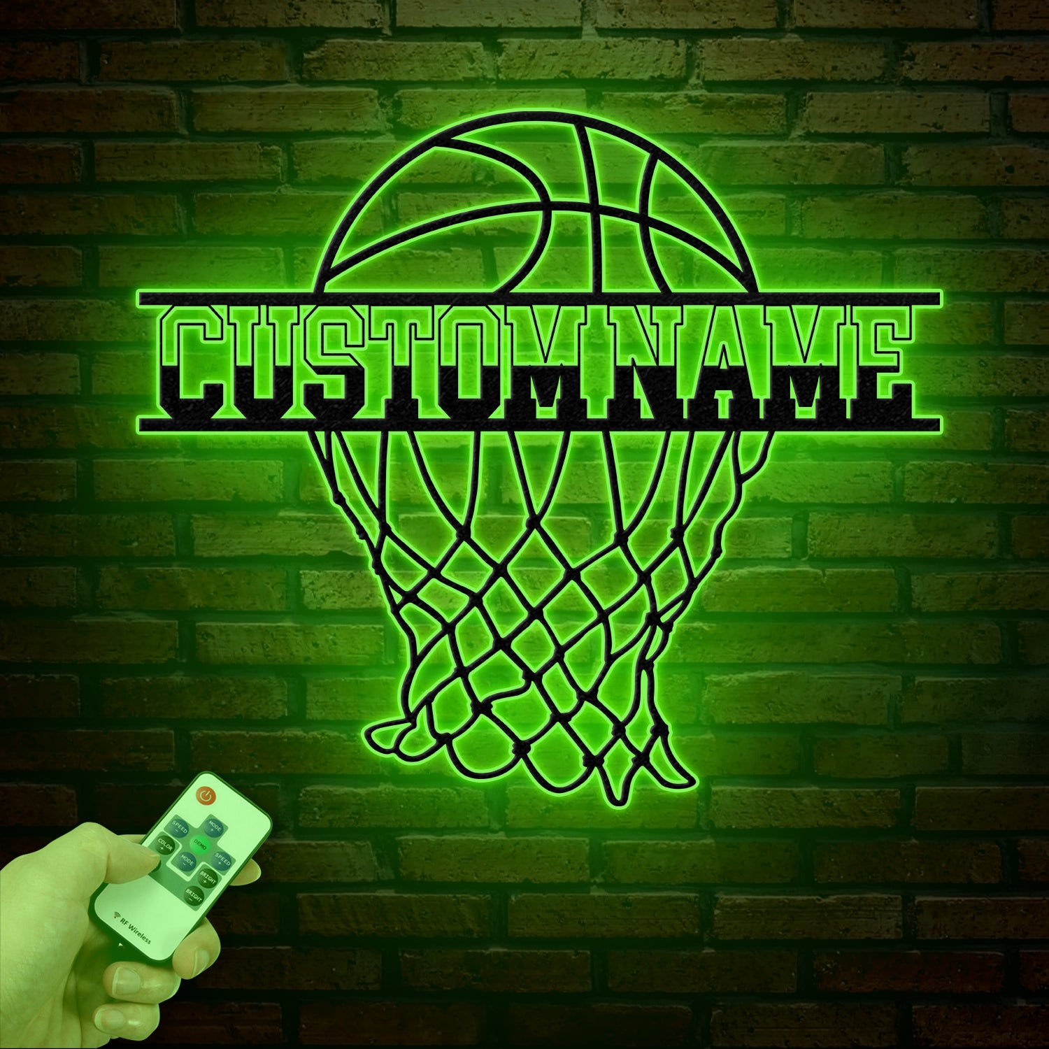 Personalized Basketball Metal Wall Art LED Light, Custom Basketball Player Name Sign, Sports Wall Decor, Basketball Gift, Christmas Gifts