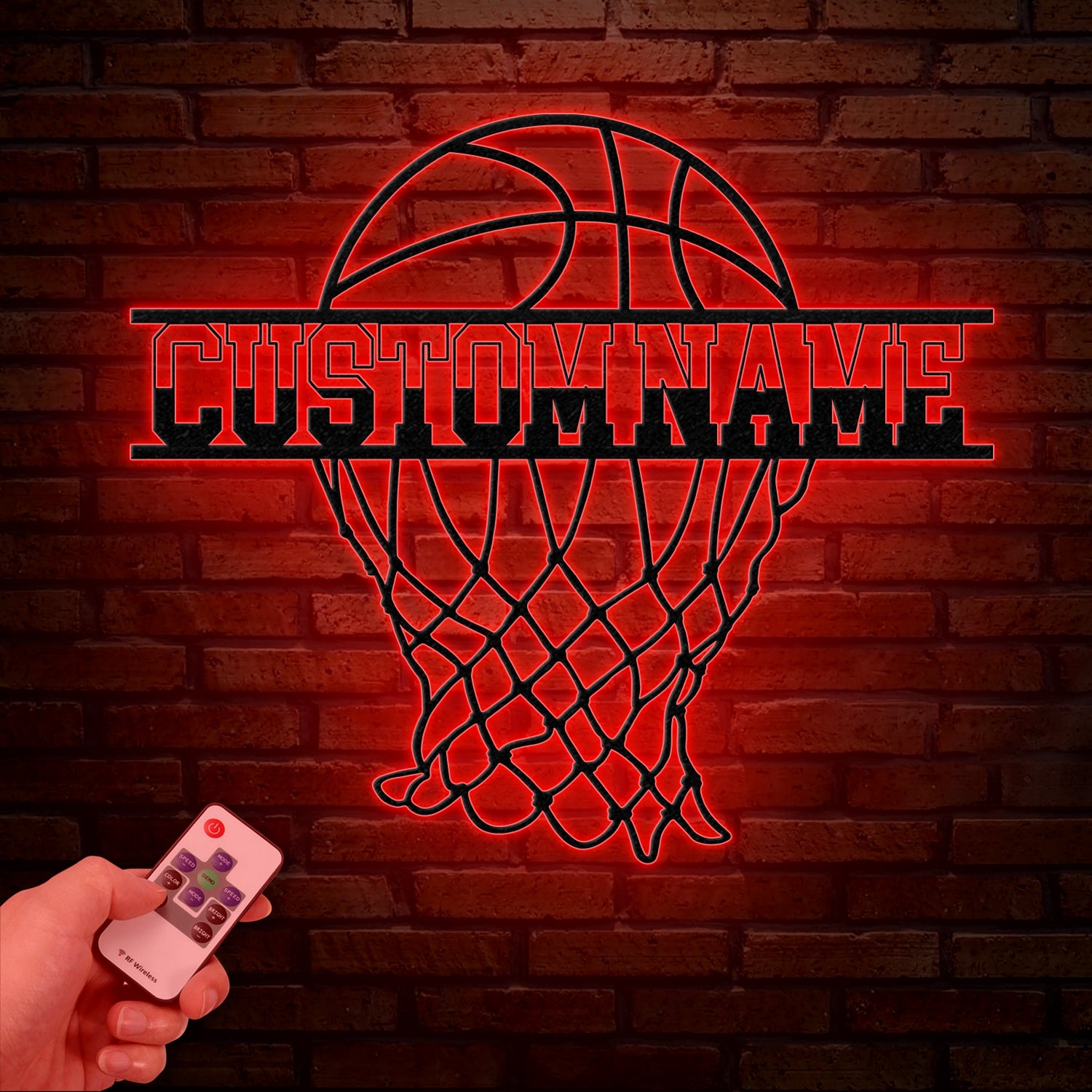 Personalized Basketball Metal Wall Art LED Light, Custom Basketball Player Name Sign, Sports Wall Decor, Basketball Gift, Christmas Gifts