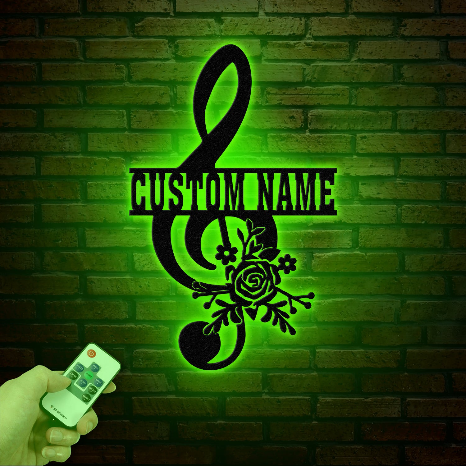 Personalized Music Notes Metal Wall Art Led Light, Musician Name Sign, Customized Gift for Musician, Music Teacher Gift, Music Lover Gift