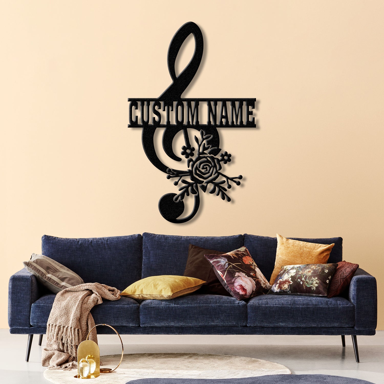 Personalized Music Notes Metal Wall Art Led Light, Musician Name Sign, Customized Gift for Musician, Music Teacher Gift, Music Lover Gift