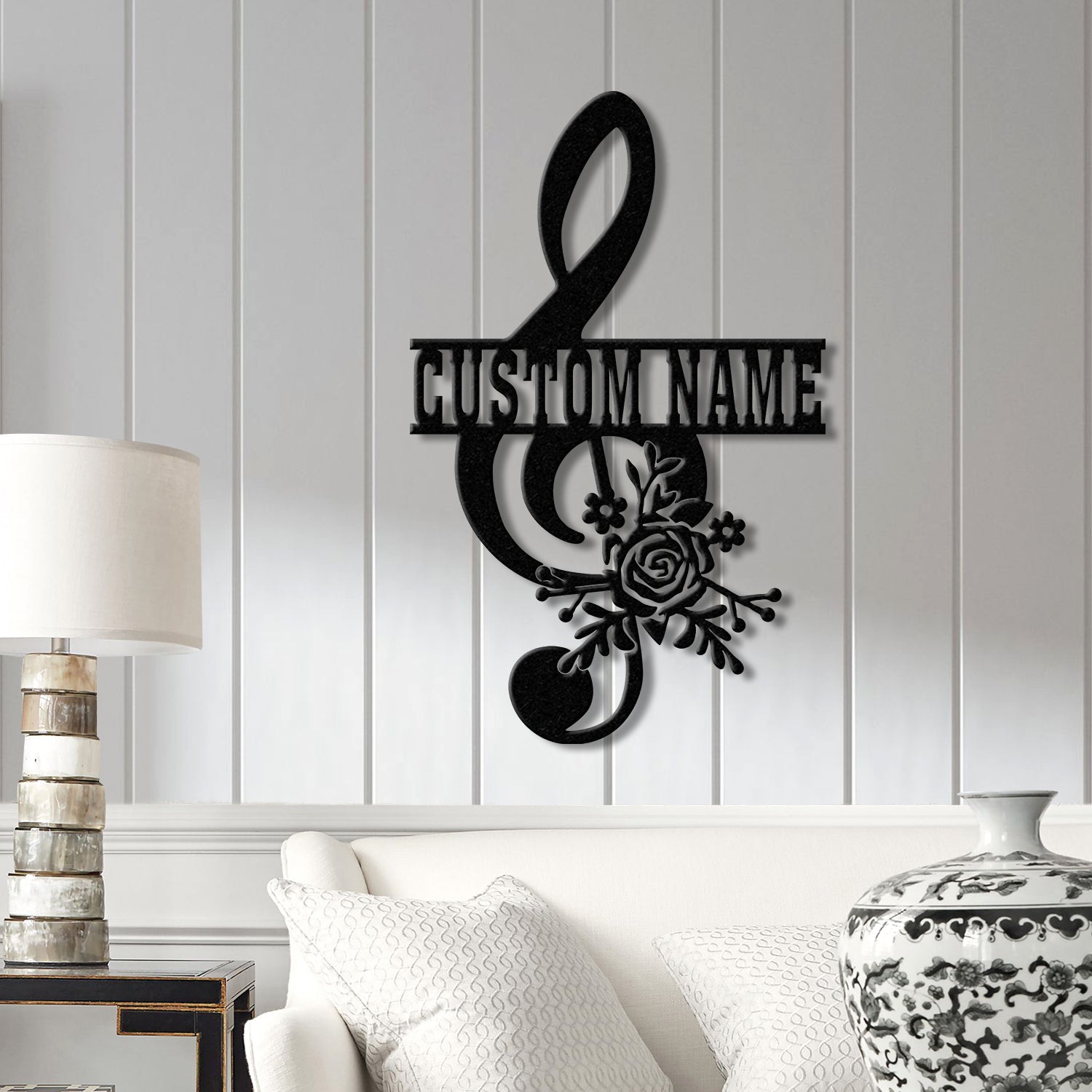 Personalized Music Notes Metal Wall Art Led Light, Musician Name Sign, Customized Gift for Musician, Music Teacher Gift, Music Lover Gift