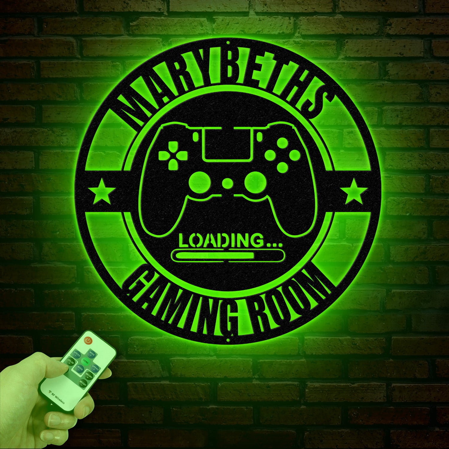 Custom Game Room Sign with LED Lights, Personalized Family Game Room Decor, Kid Name Gaming Wall Art, Custom Gaming Room Sign