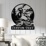 Custom Mallard Duck Metal Wall Art with LED Lights, Personalized Duck Name Sign, Rustic Wall Decor, Man Cave & Cabin Decor, Gift for Hunters