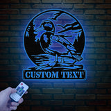 Custom Mallard Duck Metal Wall Art with LED Lights, Personalized Duck Name Sign, Rustic Wall Decor, Man Cave & Cabin Decor, Gift for Hunters
