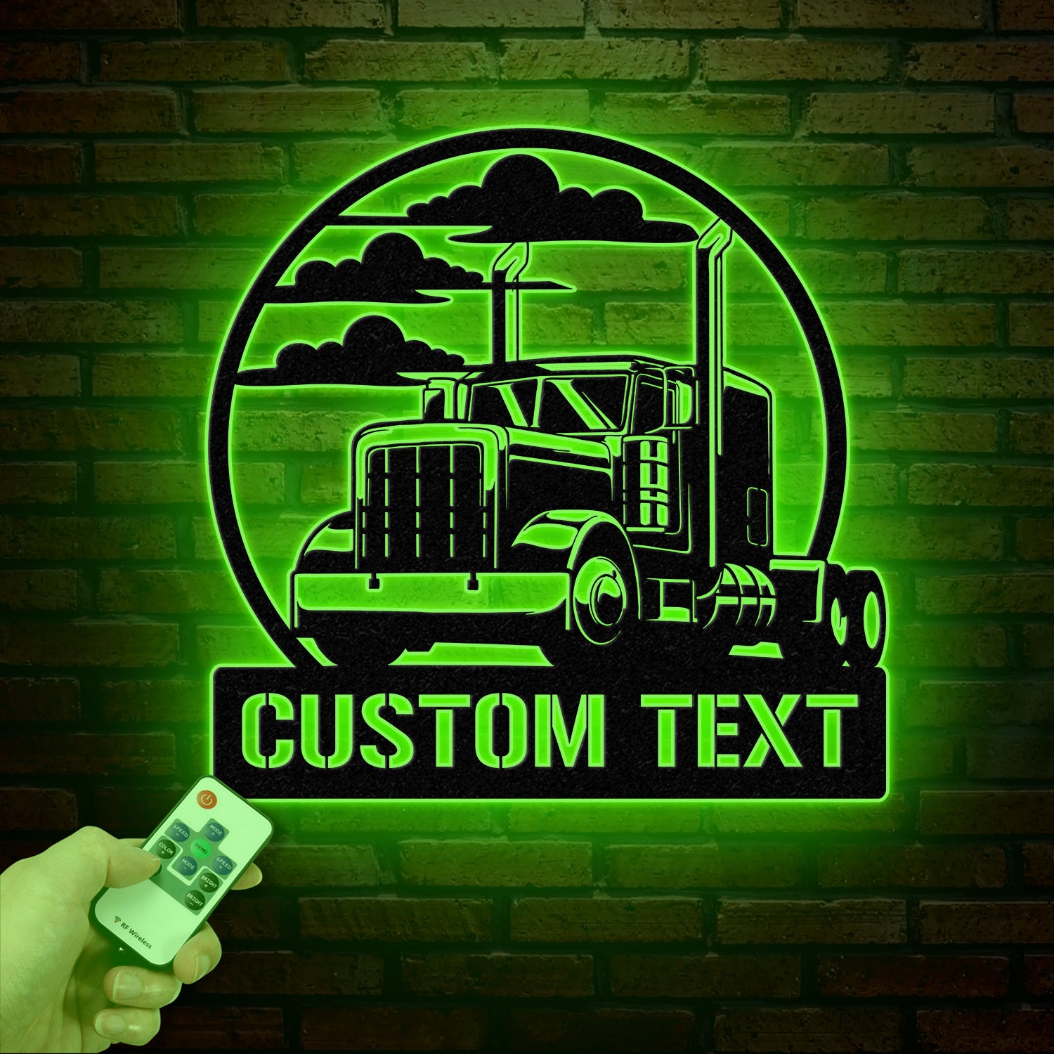Custom Semi Truck Wall Art with Personalized Name, Truck Driver Decor for Garage & Home, Perfect for Father's Day & Christmas Gifts