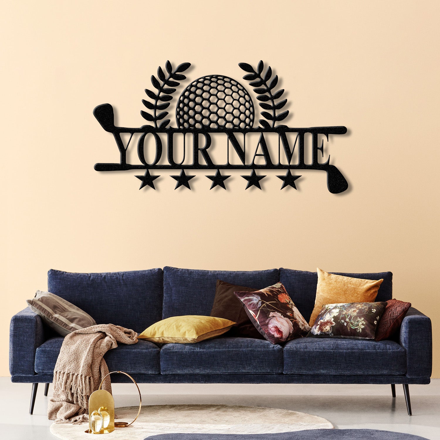 Personalized LED Golf Metal Wall Art, Custom Golfer Name Sign, Golf Course Decor for Man Cave, Golf Enthusiast Gift, Golf Metal Sign
