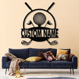 Personalized Golf Metal Sign LED Light, Custom Golfer Name Sign, Golf Gifts for Men, Father's Day Gift, 19th Hole Decor, Birthday Golf Sign