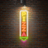 Custom Pizza Neon Sign, LED Pizza Shop Decor, Vertical Pizza LED Light for Restaurant, Pizzeria Wall Art, Foodie Neon Sign Decor