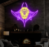 Custom Manta Ray Neon Sign, Ocean-Themed LED Wall Art, Marine Life Neon Light for Aquarium Decor, Unique Underwater Sea Animal Neon Sign