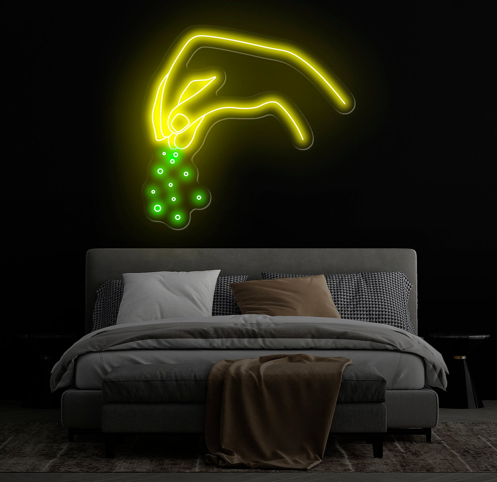 Chef’s Hand Neon Sign, Custom Kitchen LED Wall Light, Culinary Seasoning Neon Art, Chef Decor, Cooking Themed Wall Sign for Restaurant Decor
