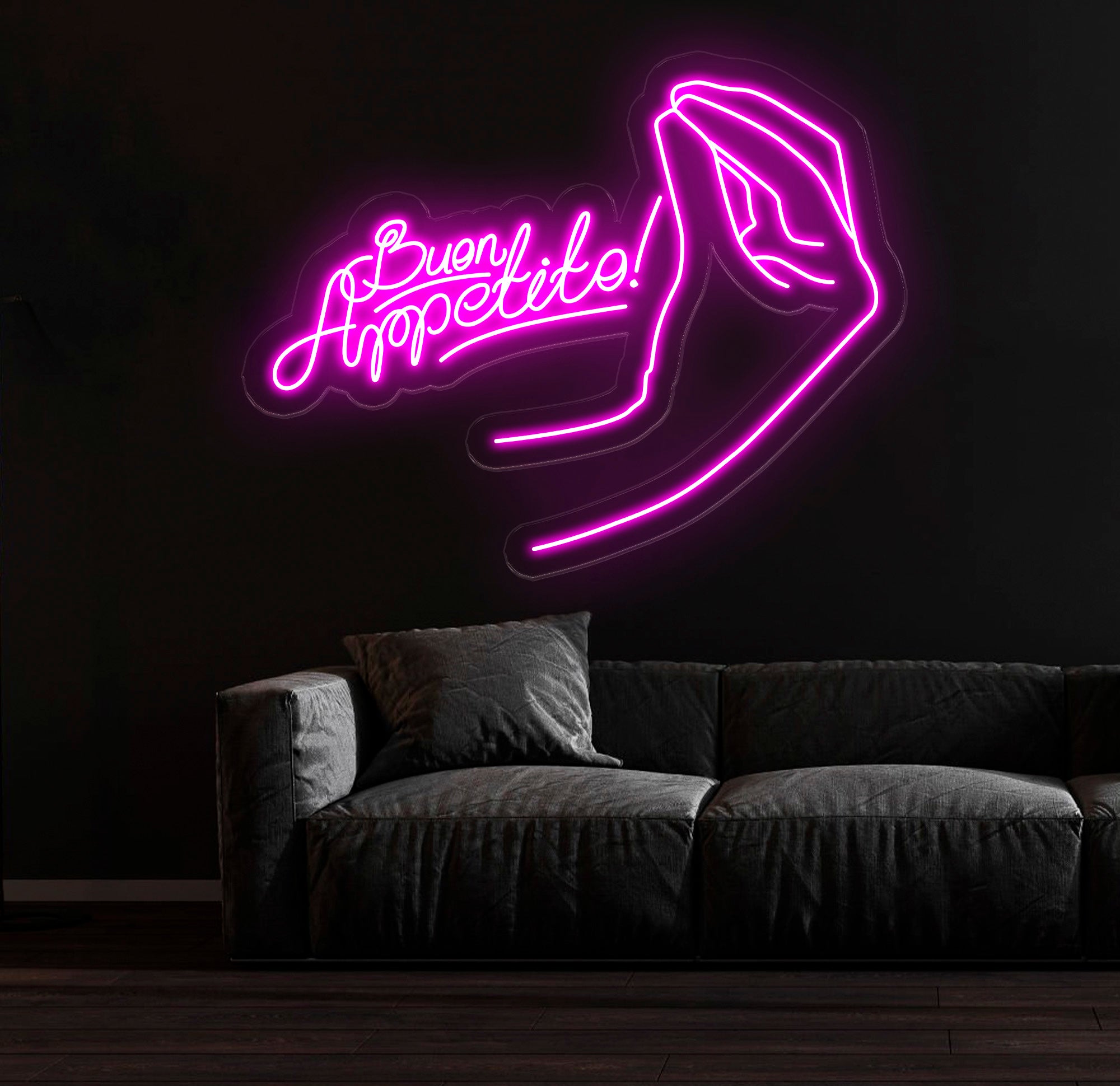 Custom Buen Appetite Neon Sign, Italian Restaurant Decor, LED Neon Light for Kitchen Wall Art, Perfect Dining Room Sign, Food Neon Light