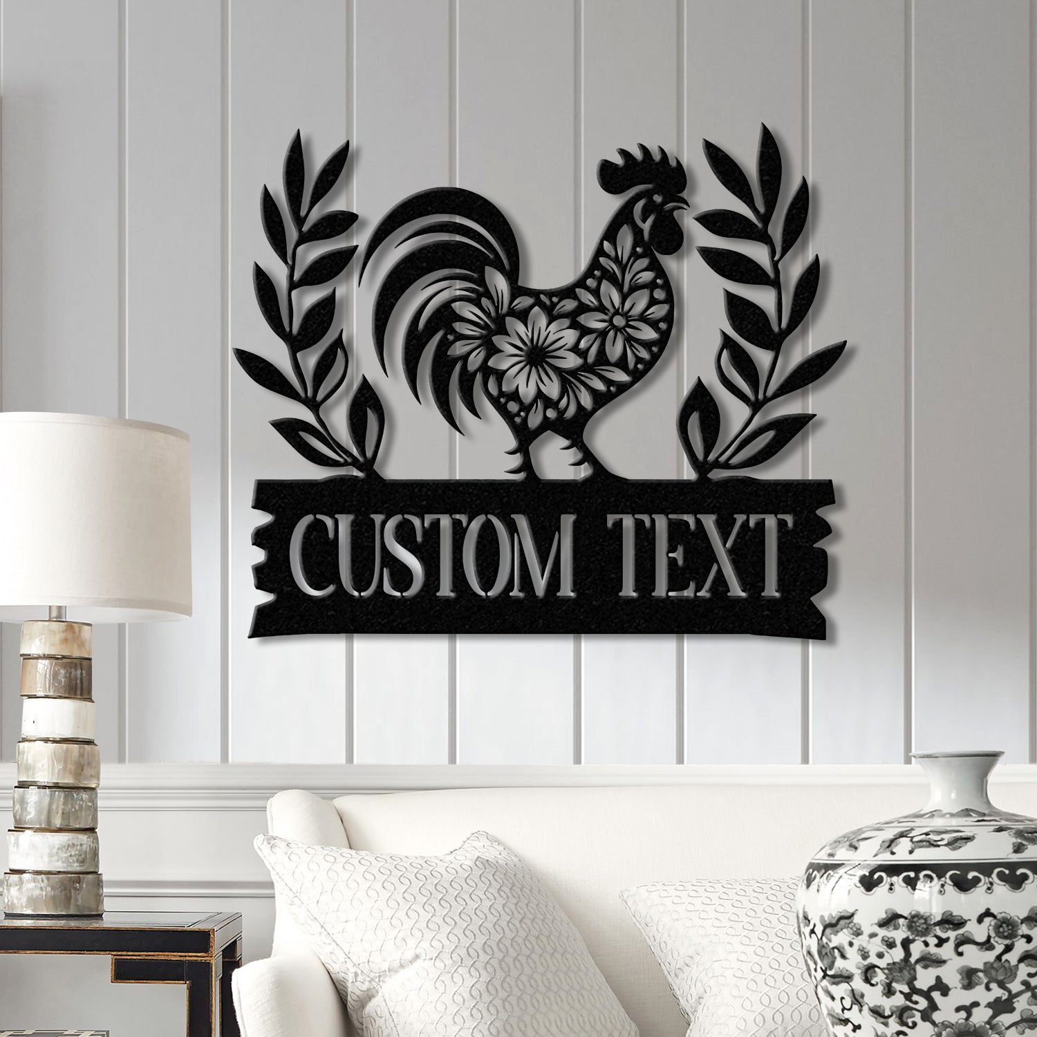 Personalized Floral Chicken Farm Sign With Led Lights, Hen House Decor, Outdoor Decor, Farmer Gift, Chicken Lover Gift, Hen Coop Sign