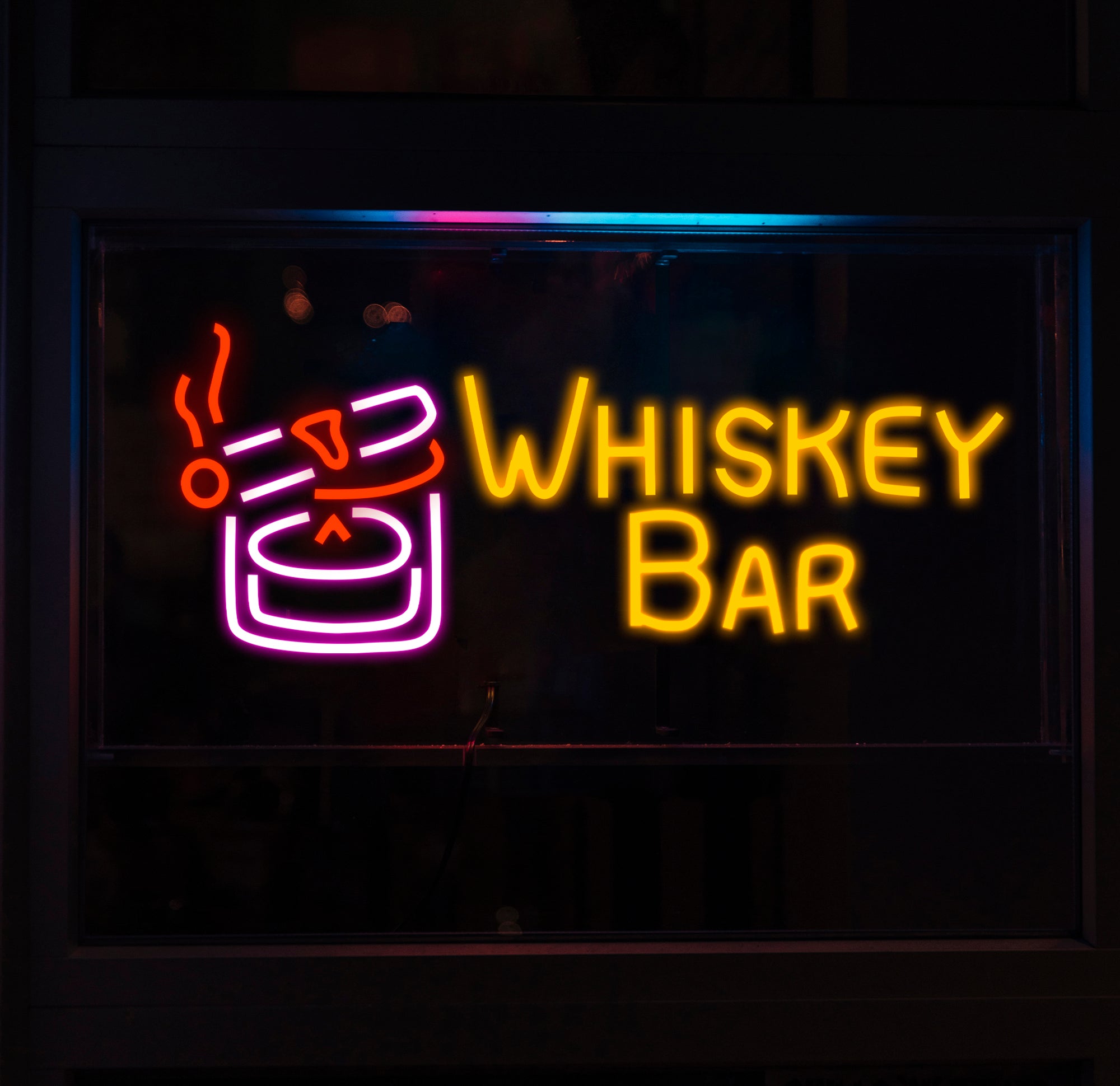 Custom Whiskey Neon Bar Sign, Personalized Bar Club Neon Signs, Neon Sign Home Bar Decor, Bar Decoration Neon Lights, Business Sign