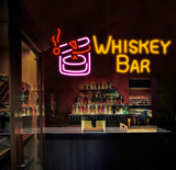 Custom Whiskey Neon Bar Sign, Personalized Bar Club Neon Signs, Neon Sign Home Bar Decor, Bar Decoration Neon Lights, Business Sign