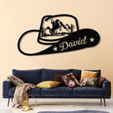 Personalized Cowboy Couple Metal Sign, Custom Western Decor with Horses, Cowgirl Ranch Life, Equestrian Sign, Wild West Gift, Ranch Wall Art