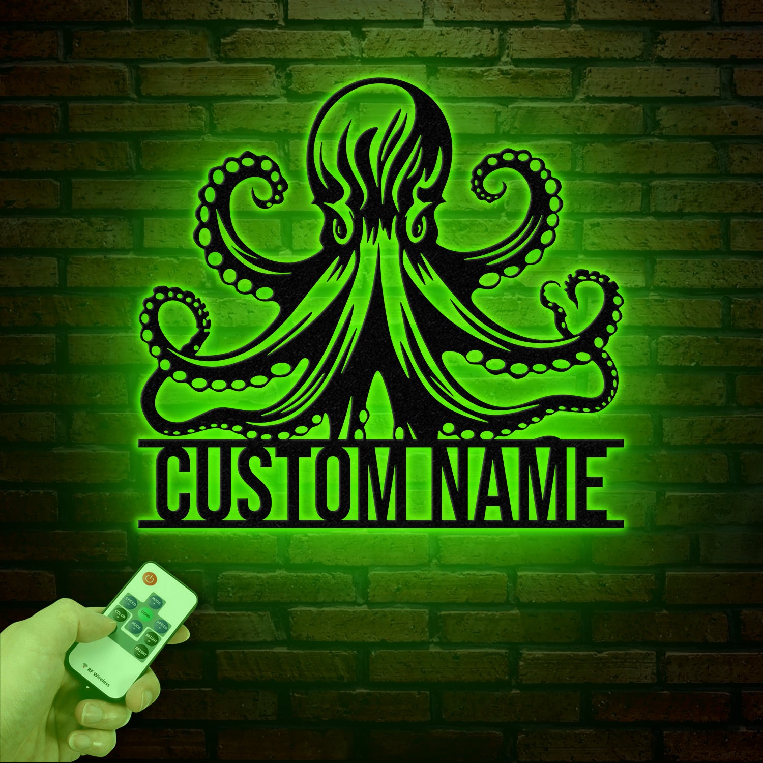 Custom Octopus Metal Sign, Personalized Nautical Decor, Sea Life Wall Art, Beach House Decor, Coastal Home Wall Sign, Christmas Gifts