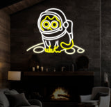 Astronaut Cat Sitting on The Moon Neon Sign Led Neon Lights for Wall Decor, Light Up Signs for Bedroom, Party Decorations Gifts