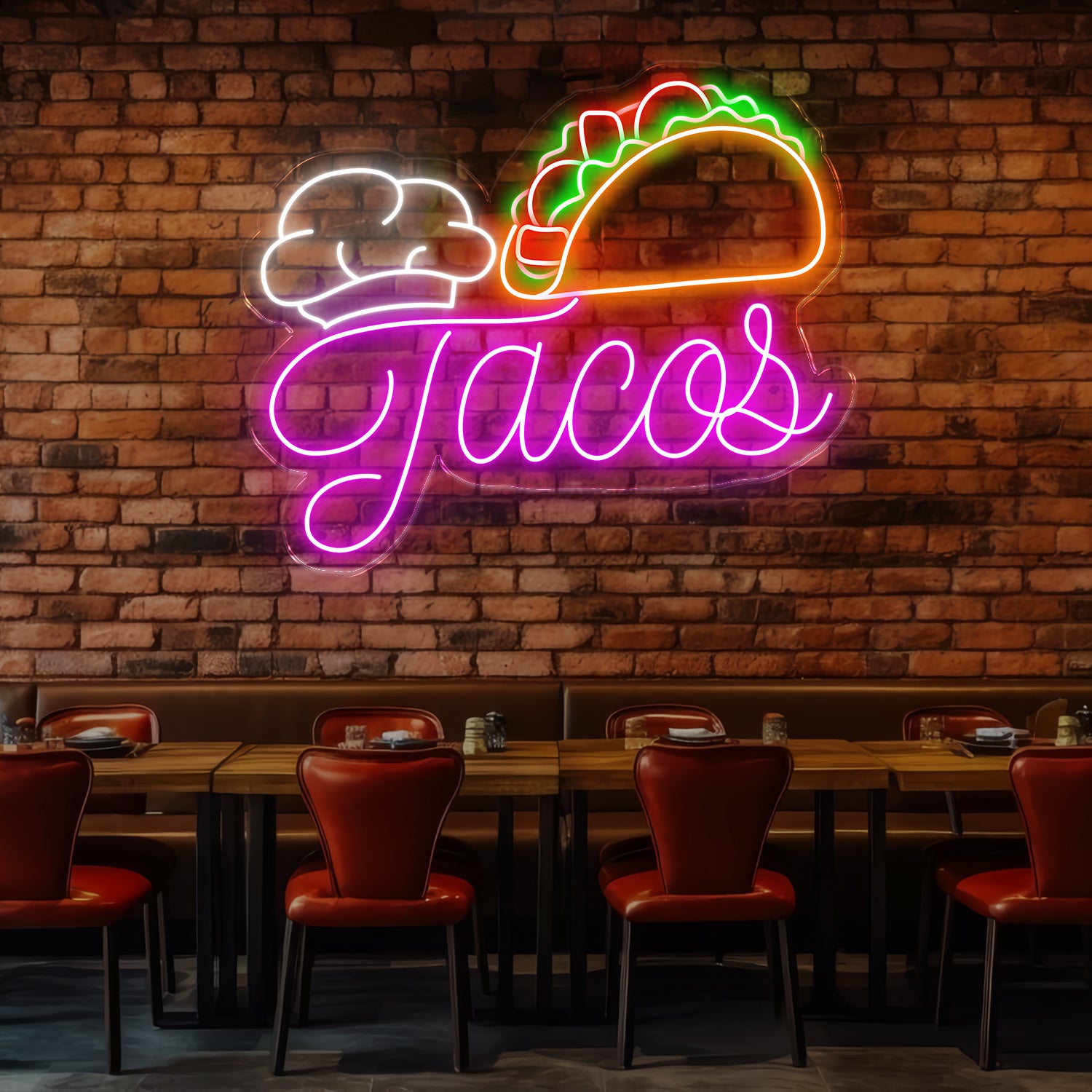 Custom Tacos Neon Sign, LED Tacos Light, Personalized Neon Sign for Wall Decor, Best Christmas Gifts, Shop Neon Sign, Tacos LED Sign Decor