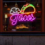 Custom Tacos Neon Sign, LED Tacos Light, Personalized Neon Sign for Wall Decor, Best Christmas Gifts, Shop Neon Sign, Tacos LED Sign Decor
