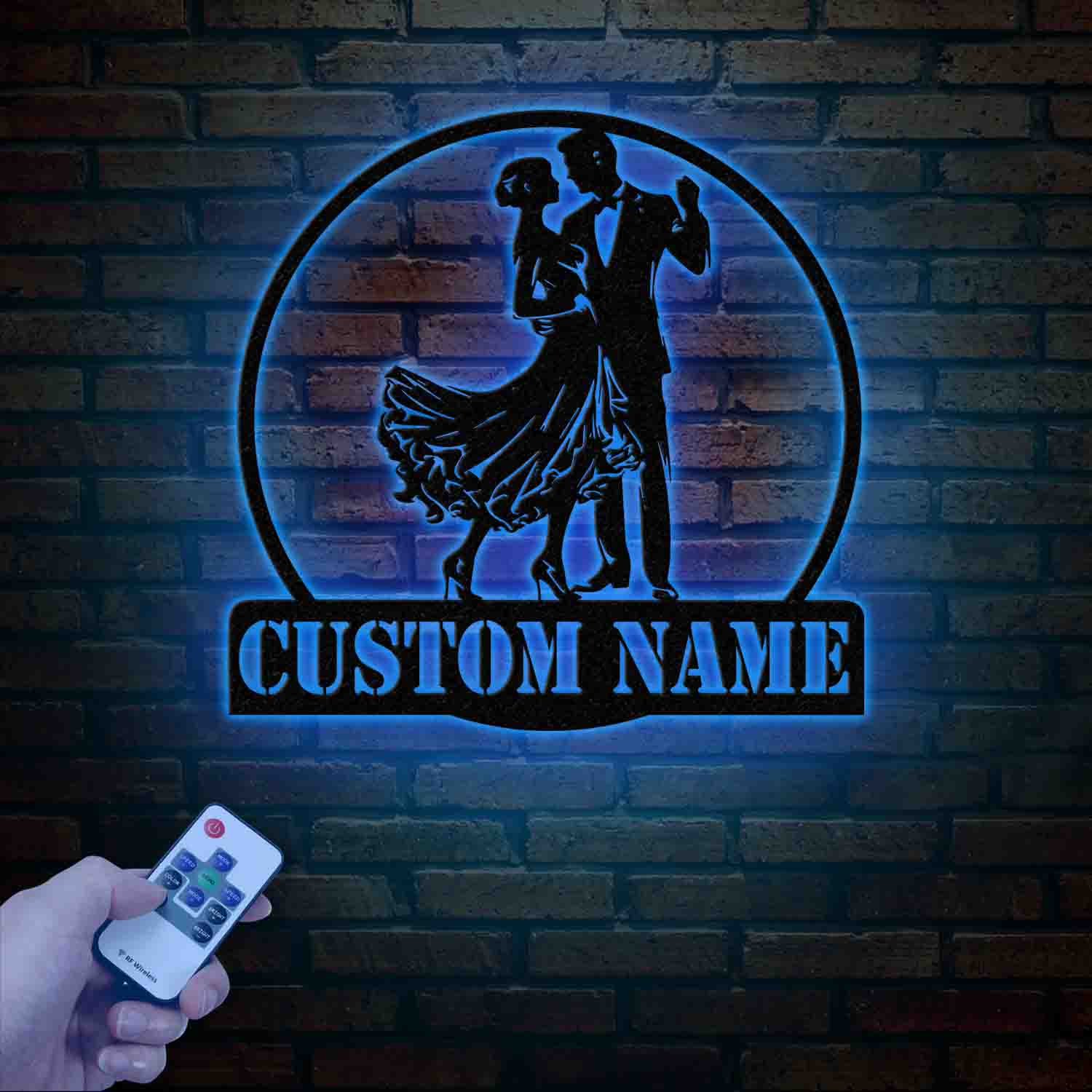 Custom Tango Dance Metal Wall Art with LED Lights, Personalized Tango Dancer Sign, Metal Tango Wall Decor for Studio or Home