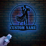 Custom Tango Dance Metal Wall Art with LED Lights, Personalized Tango Dancer Sign, Metal Tango Wall Decor for Studio or Home