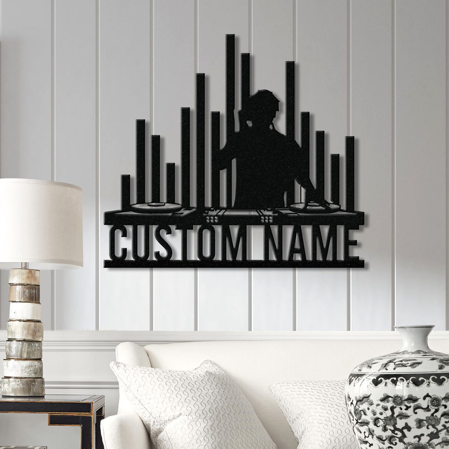 Custom DJ Metal Sign with LED Light, Personalized Disc Jockey Wall Art, Music Lover Gift, DJ Player Sign, Unique DJ Gift for Men