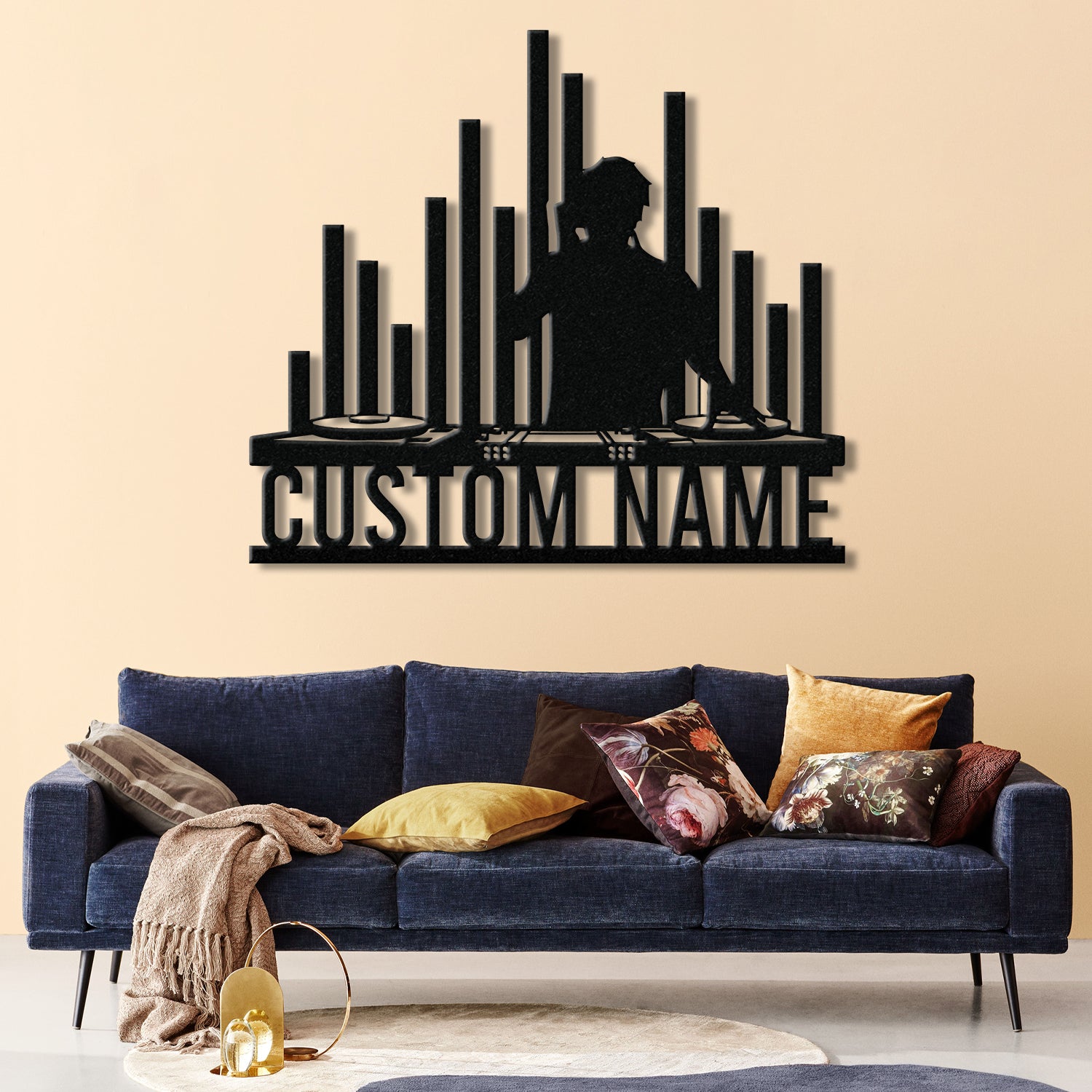 Custom DJ Metal Sign with LED Light, Personalized Disc Jockey Wall Art, Music Lover Gift, DJ Player Sign, Unique DJ Gift for Men