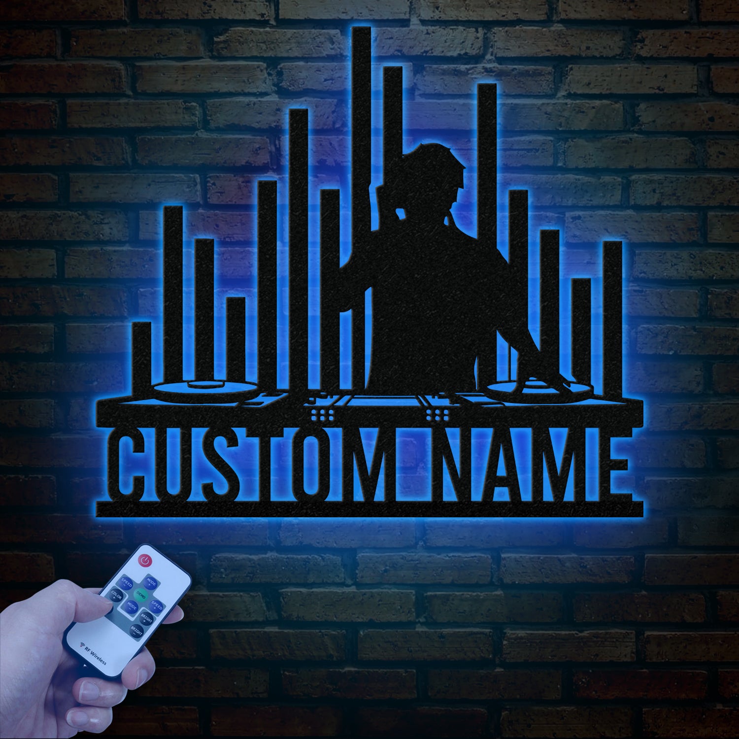 Custom DJ Metal Sign with LED Light, Personalized Disc Jockey Wall Art, Music Lover Gift, DJ Player Sign, Unique DJ Gift for Men