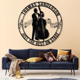 Custom Cello Player Name Metal Sign, Personalized Musician Wall Decor, Music Entertainer Gift, Cello Artist Wall Hanging, Musician Name Sign