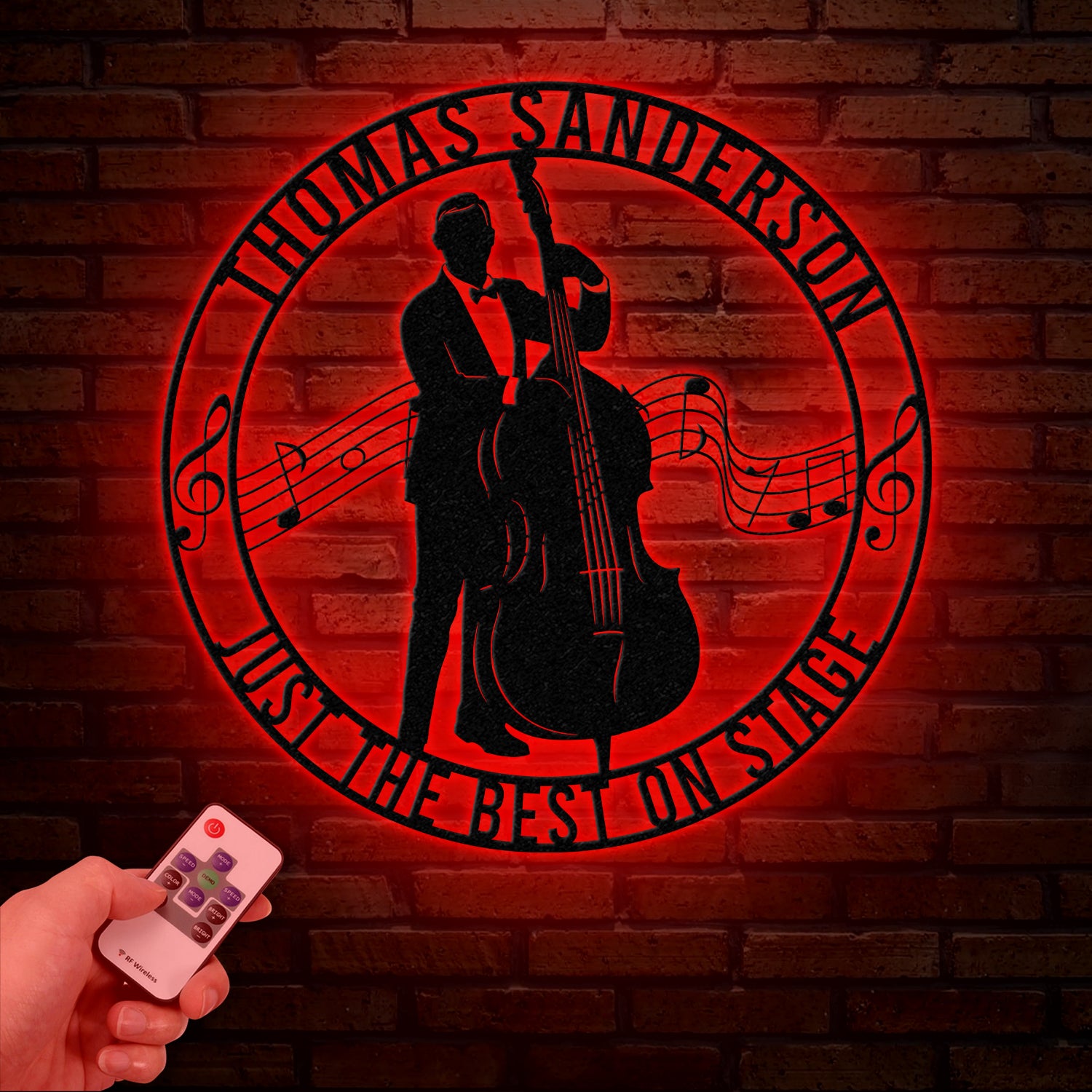 Custom Cello Player Name Metal Sign, Personalized Musician Wall Decor, Music Entertainer Gift, Cello Artist Wall Hanging, Musician Name Sign