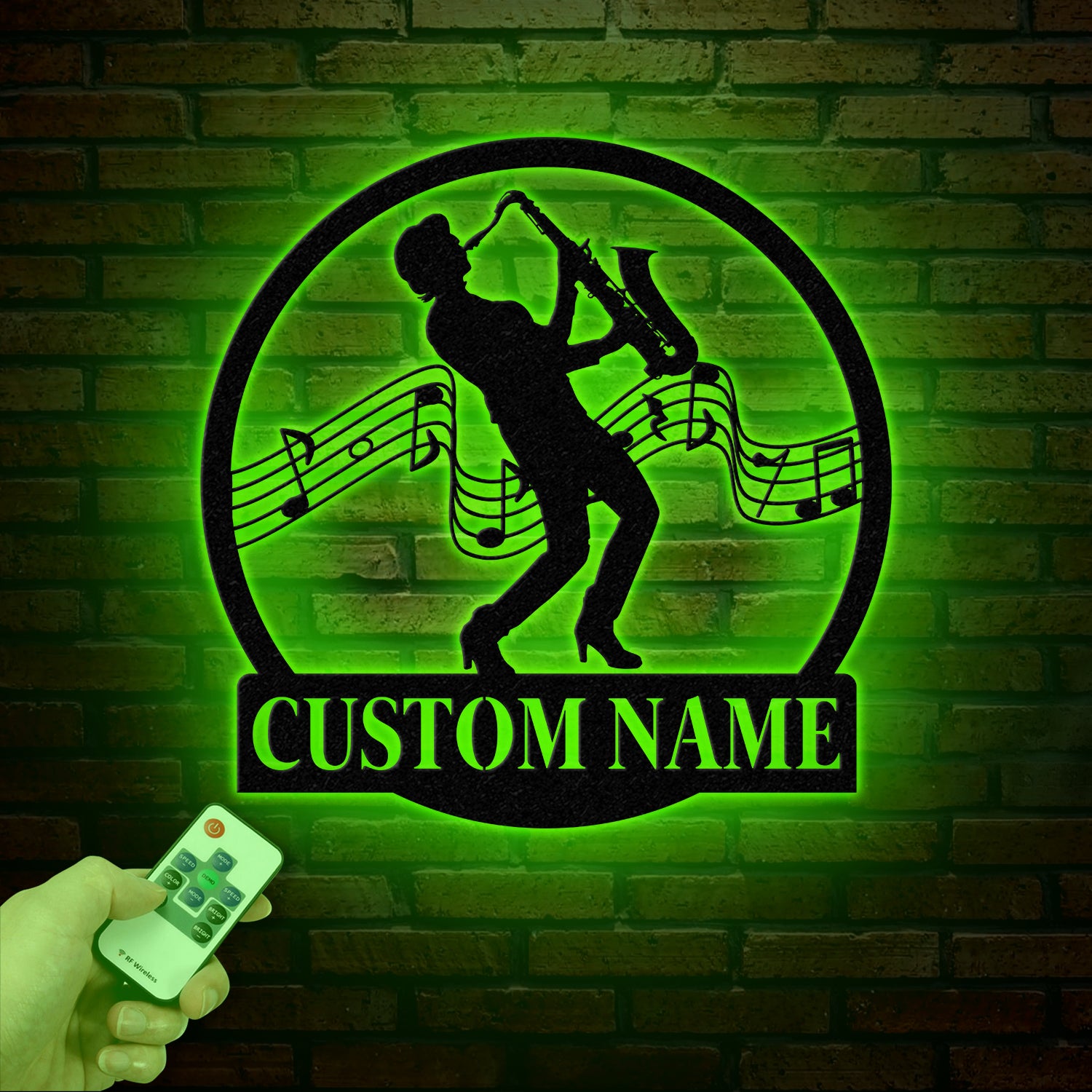 Custom Saxophone Player Name Metal Sign, Personalized Jazz Lover Gift, Musician Wall Decor, Jazz Player Name Sign, Gift for Music Lover