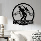 Custom Saxophone Player Name Metal Sign, Personalized Jazz Lover Gift, Musician Wall Decor, Jazz Player Name Sign, Gift for Music Lover