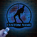ersonalized Male Guitarist Name Metal Sign, Custom Guitar Musician Wall Decor, Gift for Music Lovers, Music Performer Wall Hang
