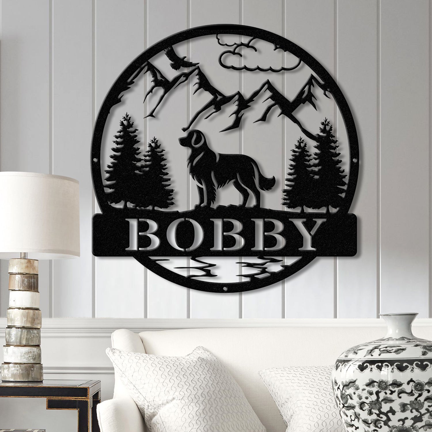 Custom Golden Retriver Metal Sign, Dog Name Sign, Golden Retriver Wall Decor, Dog Lovers Wall Art, Pet Lover Gift, Dog Mom Gifts
