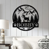 Beagel Metal Sign, Custom Dog Name Sign, Hunting Dog Custom Sign, Beagel Wall Decor, Dog Lovers Wall Art, Pet Lover Gift, Dog Mom Gifts