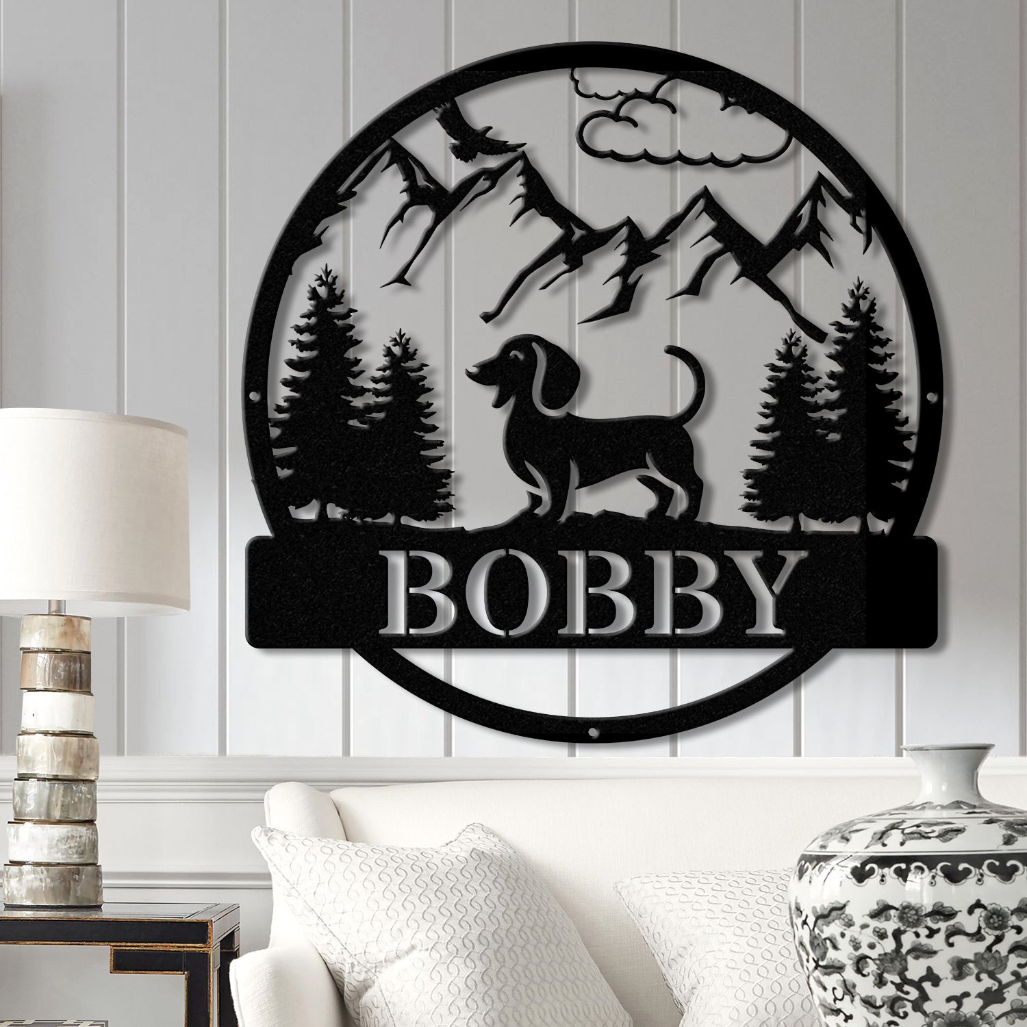 Dachshund Metal Sign, Custom Dog Name Sign, Dog Memorial Gift, Dachshund Wall Decor, Dog Lovers Wall Art, Pet Lover Gift, Dog Mom Gifts