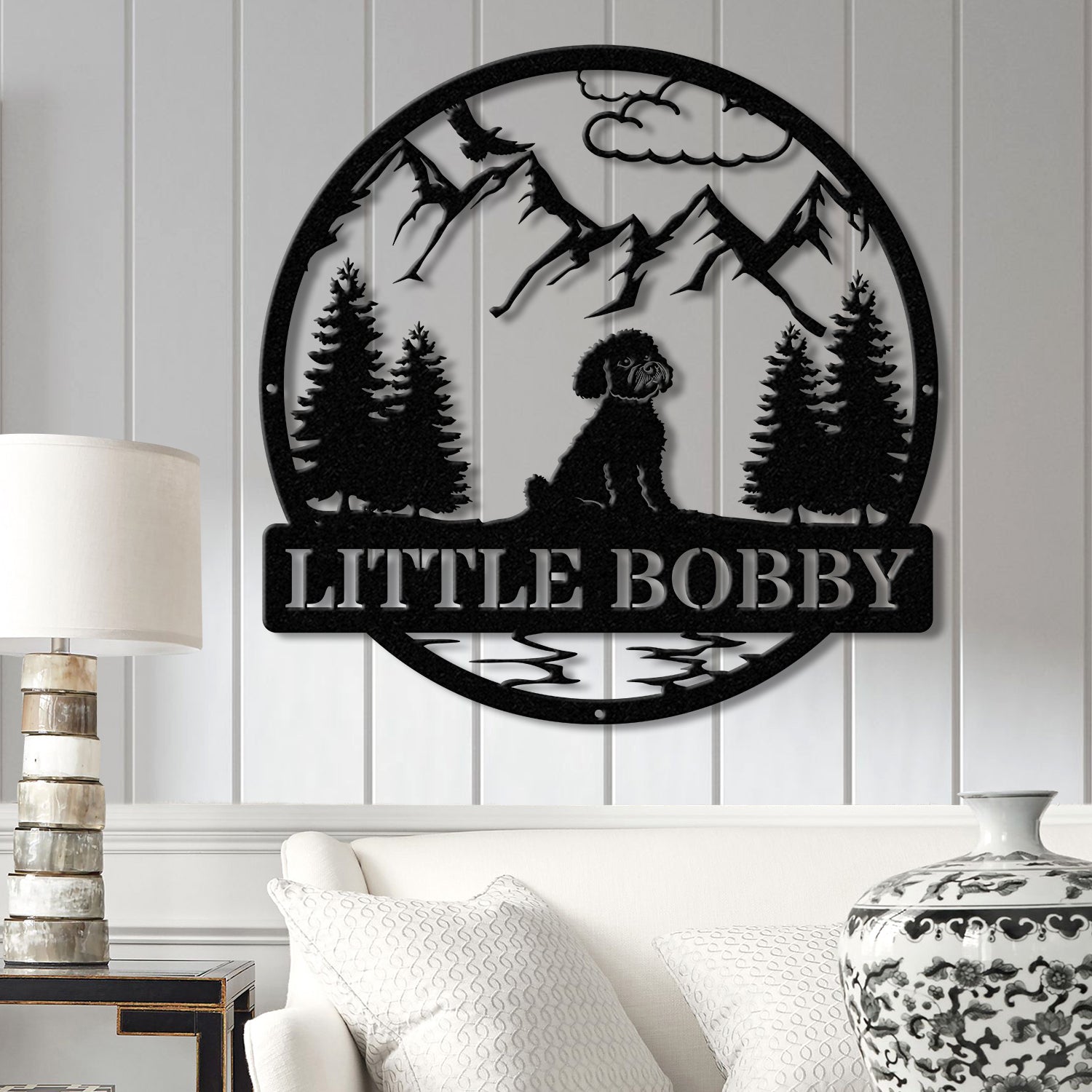 Personalized Bichon Frise Metal Sign, Custom Dog Name Sign, Dog Memorial Gift, Bichon Frise Wall Decor, Dog Lovers Wall Art, Dog Mom Gifts