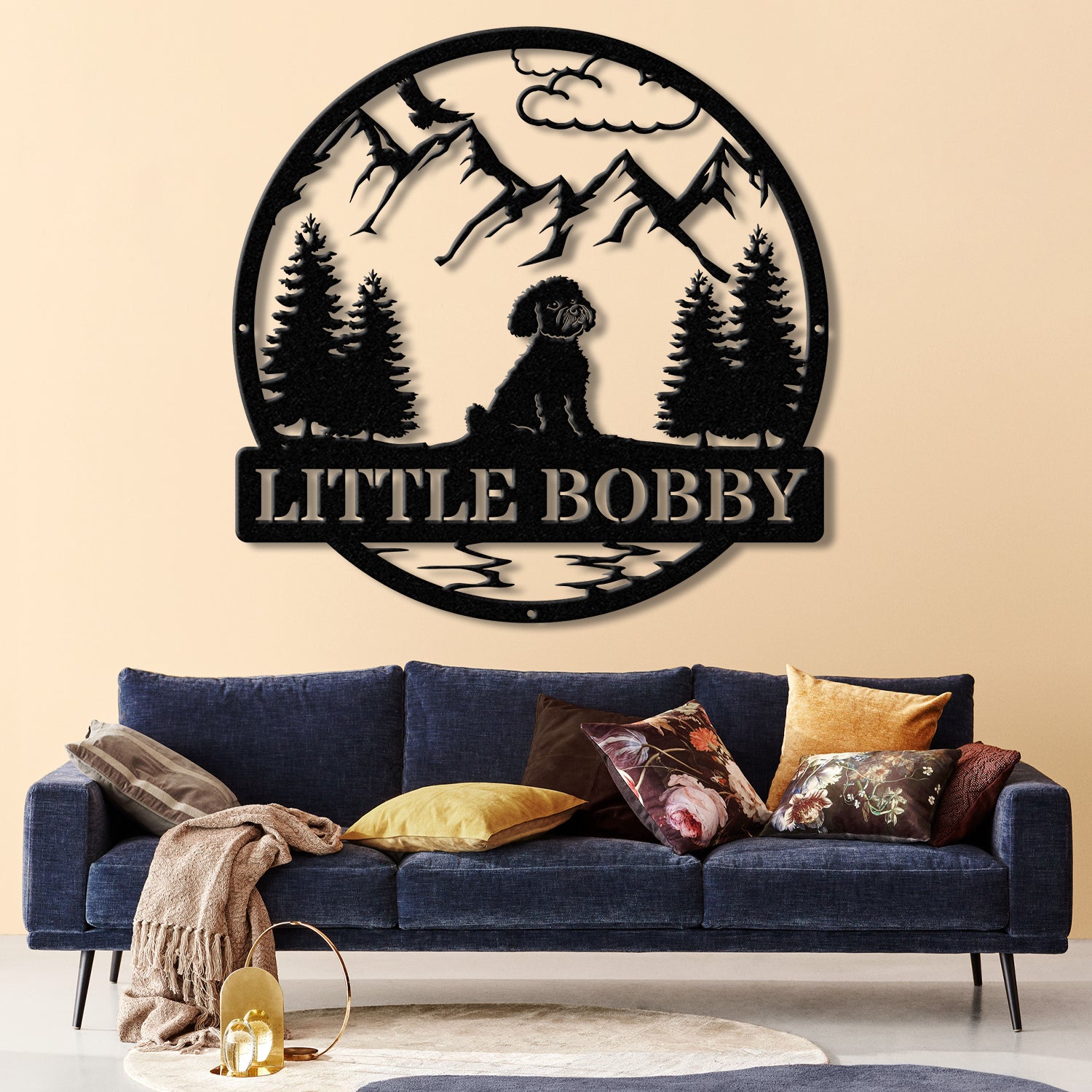 Personalized Bichon Frise Metal Sign, Custom Dog Name Sign, Dog Memorial Gift, Bichon Frise Wall Decor, Dog Lovers Wall Art, Dog Mom Gifts
