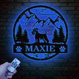 Custom Miniature Schnauzer Metal Sign, Dog Name Sign, Schnauzer Wall Decor, Dog Lovers Wall Art, Pet Lover Gift, Dog Mom Gifts