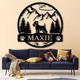 Custom Miniature Schnauzer Metal Sign, Dog Name Sign, Schnauzer Wall Decor, Dog Lovers Wall Art, Pet Lover Gift, Dog Mom Gifts