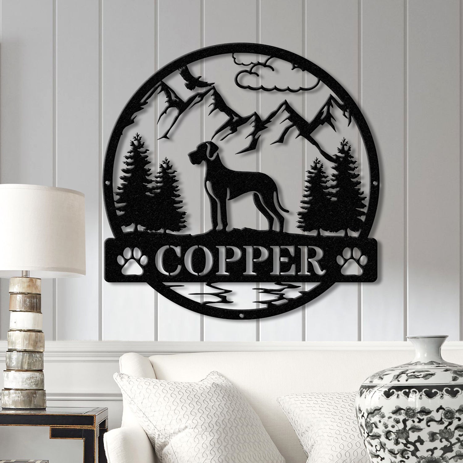 Cane Corso Metal Sign with Led Lights, Custom Dog Name Sign, Dog Memorial Gift, Cane Corso Wall Decor, Dog Lovers Wall Art, Pet Lover Gift