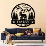 Bernes Mountain Metal Sign, Custom Dog Name Sign, Dog Memorial Gift, Bernes Mountain Wall Decor, Dog Lovers Wall Art, Pet Lover Gift