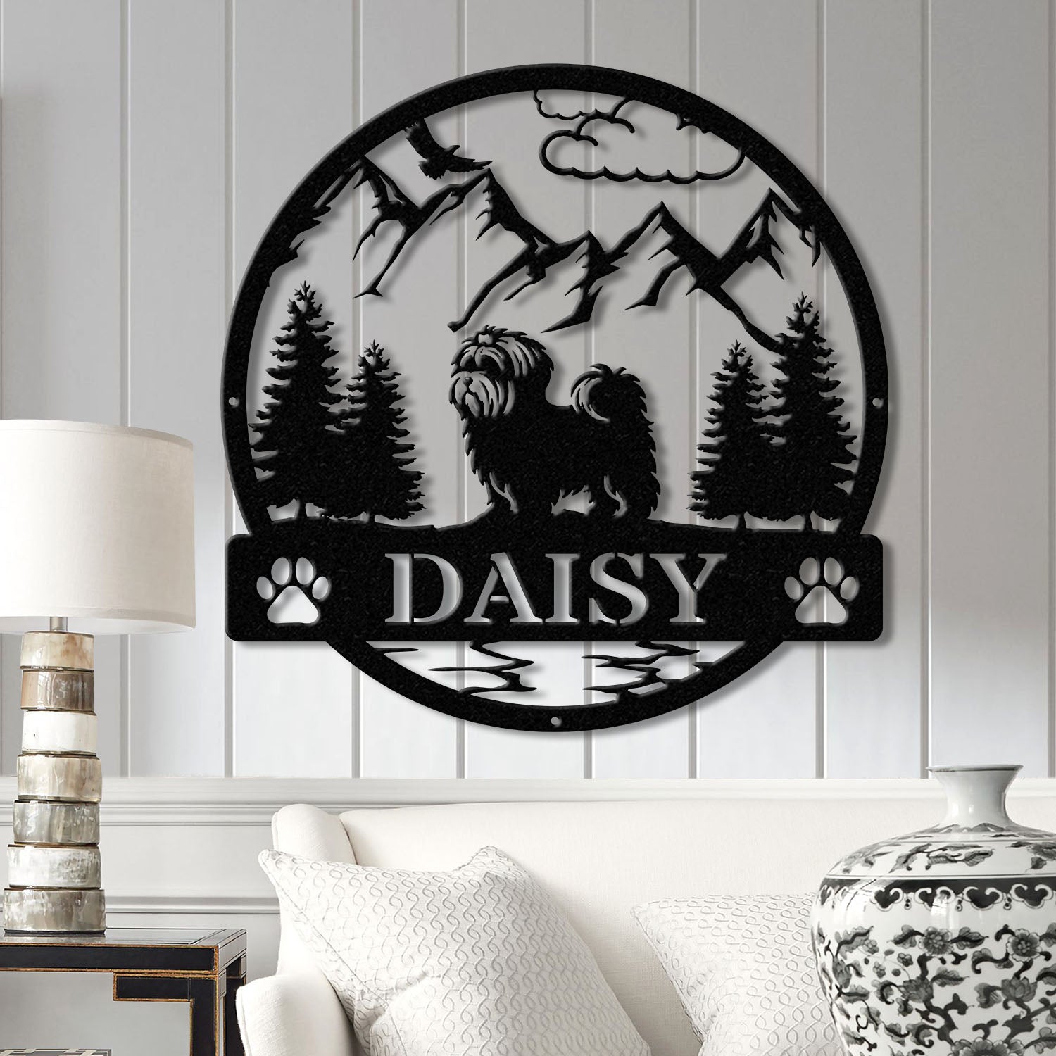 Havanese Metal Sign, Custom Dog Name Sign, Dog Memorial Gift, Havanese Wall Decor, Dog Lovers Wall Art, Pet Lover Gift, Dog Mom Gifts