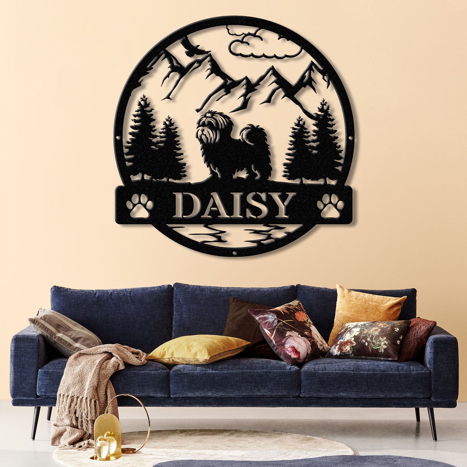 Havanese Metal Sign, Custom Dog Name Sign, Dog Memorial Gift, Havanese Wall Decor, Dog Lovers Wall Art, Pet Lover Gift, Dog Mom Gifts