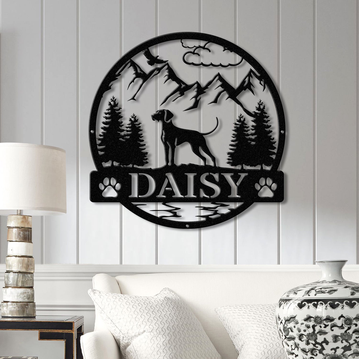 Custom Vizsla Metal Sign, Dog Name Sign, Personalized Vizsla Wall Decor, Dog Lovers Wall Art, Dog Mom Gifts, Pet Lovers Gift