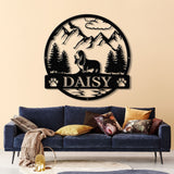 Basset Hound Metal Sign, Custom Dog Name Sign, Dog Memorial Gift, Basset Hound Wall Decor, Dog Lovers Wall Art, Pet Lover Gift, Dog Mom Gift