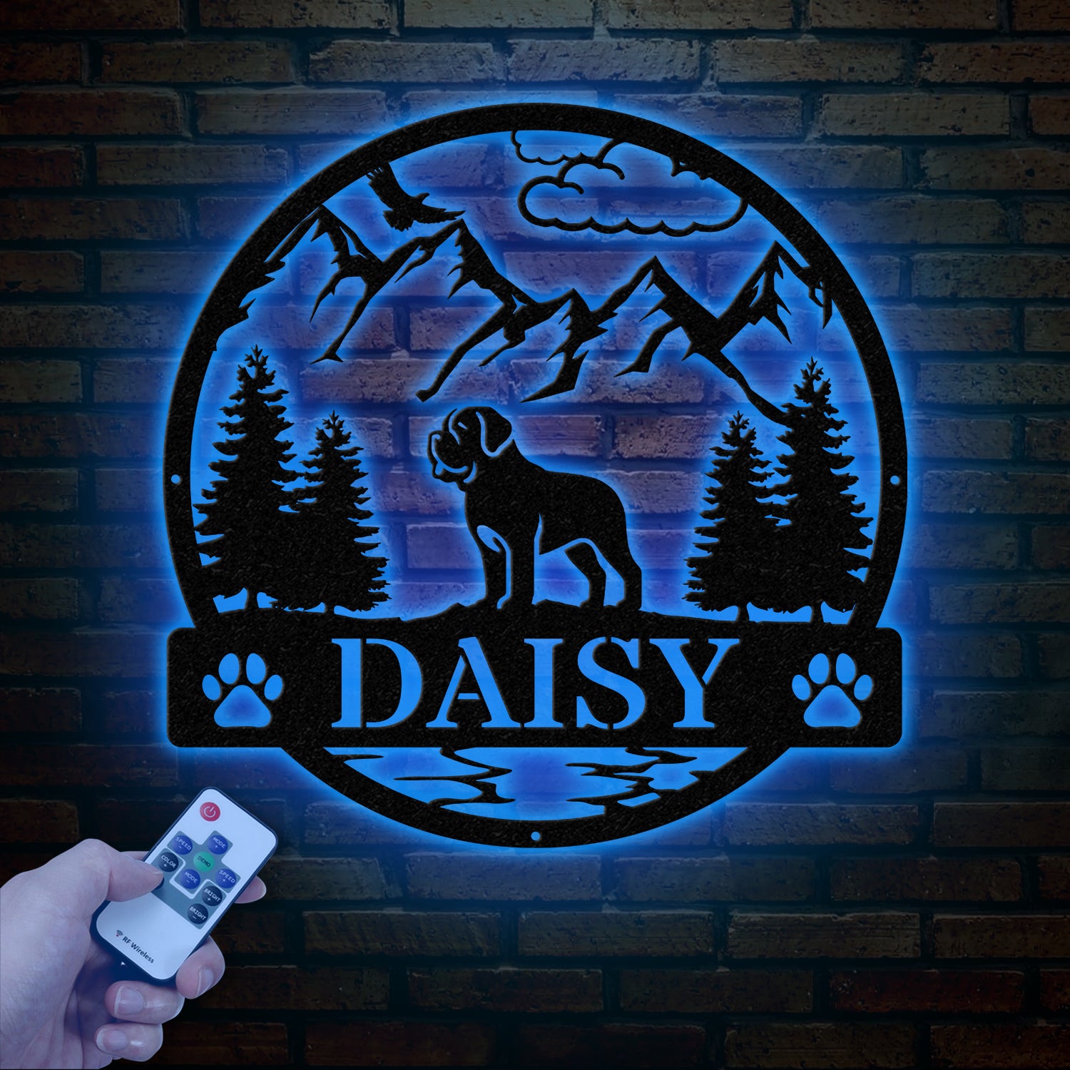 Mastiff Metal Sign, Custom Dog Name Sign, Dog Memorial Gift, Mastiff Wall Decor, Dog Lovers Wall Art, Pet Lover Gift, Dog Mom Gift