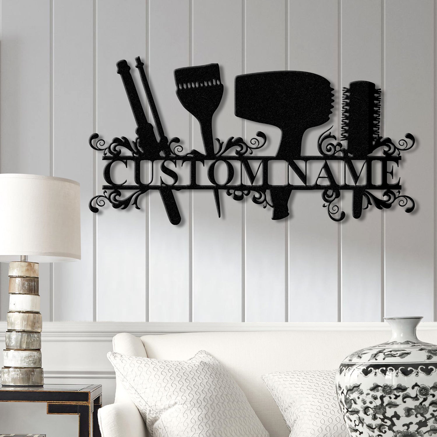 Personalized Hair Salon Metal Sign, Custom Hairstylist Wall Decor, Beauty Salon Welcome Sign, Salon Wall Art, Christmas Gift for Hairdresser